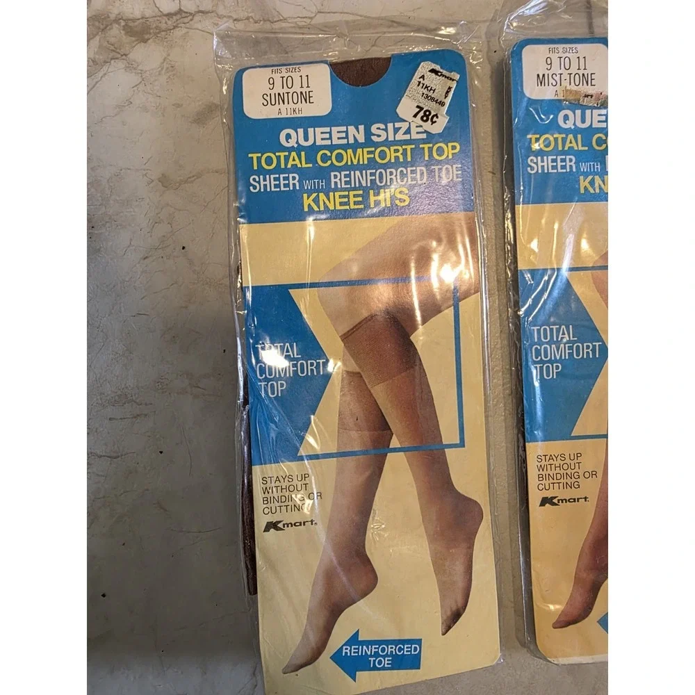 Vintage Kmart Burlington Pantsters Knee High Stockings Lot 5 Packs NOS 70s 80s